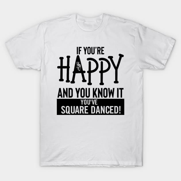 Happy Know BLK T-Shirt by DWHT71